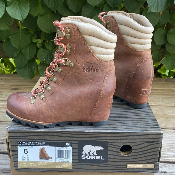 SOREL Conquest Wedge boots. Size 6 US 23cm Brown - Picture 4 of 7
